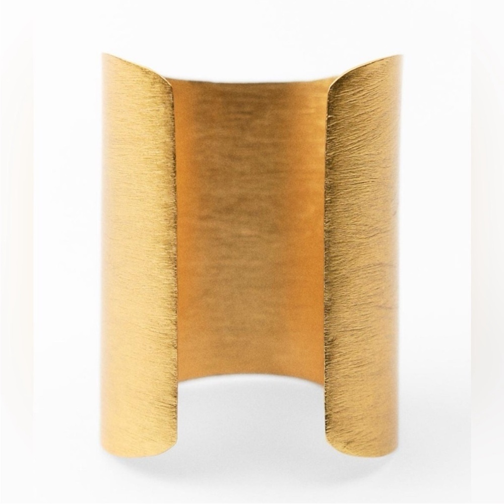 Zara NWT metal cuff bracelet golden 1124/205 - Picture 5 of 5